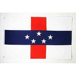 AZ FLAG - Bandera Antillas Neerlandesas - 90x60 cm - Bandera Holandesa 100% Poliéster Con Ojales de Metal integrados - 50g - Colores Vivos Y Resistente A La Decoloración
