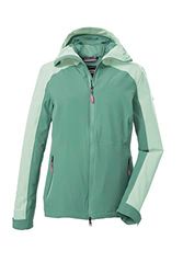 killtec Women's Giacca funzionale/giacca outdoor con cappuccio e ventilazione ascellare KOS 30 WMN JCKT, pistachio, 36, 39226-000