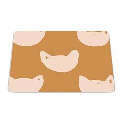 Bonamaison, Tappetino per mouse rettangolare, con stampa digitale, antiscivolo, per ufficio e casa, dimensioni: 22 x 18 cm