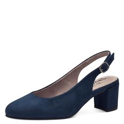 Jana Escarpins pour Femmes avec lanière réglable Vegan, Bleu (Navy), 37 EU