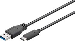Microconnect USB3.1CA3 - Cable USB (3 m, USB C, USB A, 3.0 (3.1 Gen 1), Male connector / Male connector, Negro)