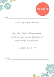 Baptism card 2024: Pack of 20