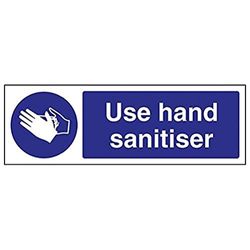 VSafety "Use Hand Sanitiser" Sign, Landschap, (Pack van 3)