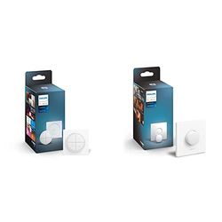 Philips Hue Tap Dial Switch [White] - Easy Smart Lighting Control and Automation for Indoor Home, Set Scenes, Ambiance and Dimming With Wireless Button Accessory