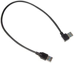 System-S USB 3.0 Type A 90° Angle Right Angled to 3.0 Type A Adapter Data Cable Charging Cable 40 cm