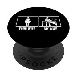 Your Wife My Wife Marimba Vibráfono Divertido Xilófono PopSockets PopGrip Adhesivo