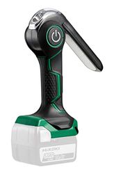 HiKOKI Luz de Trabajo LED Recargable - 18 V, 3 Niveles de Brillo - Lámpara de mano ajustable, con Gancho para Colgar - Sin Batería y Cargador