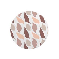 Questo Casa, Round Digital Printed Mouse Pad, Non-Slip Base, for Office and Home, Diameter:22cm