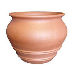 VASO GIARA IN TERRACOTTA – MADE IN ITALY; DIAMETRO CM. 31, ALTEZZA CM. 25. ARREDO CASA GIARDINO TERRAZZO