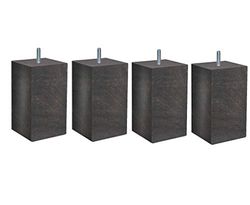 Margot 3700527836478 Pacha set van 4 lattenpoten, grijs eiken, hoogte 17 cm