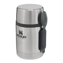 Stanley Adventure Stainless Steel All-In-One Food Jar 0.53L / 18OZ with spork – BPA-FRI mattermos i rostfritt stål - Håller kallt/varmt i 12 h - Läckagesäkert lock, fungerar som mugg - Livstidsgaranti