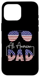 All American Dad Sunflower USA Flag Sunglasses 4th Of July Custodia per iPhone 16 Pro Max