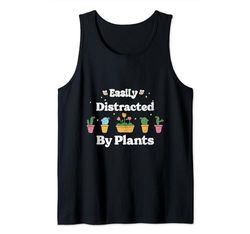 Fácilmente distraído por plantas amantes del jardín jardinería Camiseta sin Mangas