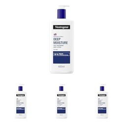 Neutrogena Deep Moisture Fast Absorbing Body Lotion 24 Hour Moisturisation (Packaging may vary), 400 ml (Pack of 4)