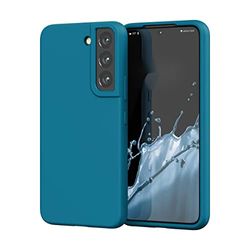 Samsung Galaxy S22 Custodia, morbida e flessibile in gel di silicone, protezione antiurto con protezione anti-caduta per fotocamera, sottile, antiurto, per Samsung Galaxy S22, blu caraibico