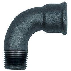 RIEGLER 133583-TFB 1A-114-S Arco 1a, 90°, corto, Rp 1 1/4 i, R 1 1/4 a. Fundición maleable negra, 1 unidad