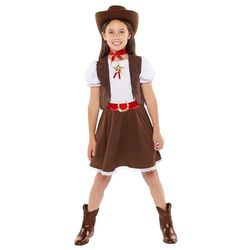 Amscan 9919003 - Girls World Book Day Western Cowgirl Kids Fancy Dress Costume Size: 3-4yrs
