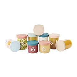 Babymoov ISY BOWLS - 9 vasetti di conservazione in vetro 250 & 120 ml