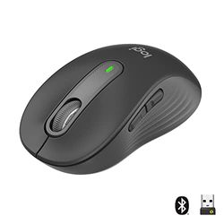 Logitech Signature M650 L for Business, Mouse wireless per mani grandi, Logi Bolt, Bluetooth, SmartWheel - Grigio