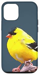 Motif chardonneret américain amoureux des oiseaux Coque pour iPhone 12/12 Pro