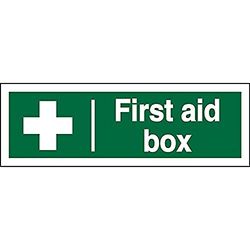 Stewart Superior SP058SAV Panneau Auto-adhésif avec Inscription « First-Aid Box »