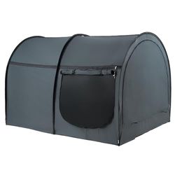 VEVOR Tente de lit en tissu pongé, tente de rêve respirante à 4 portes avec poteaux en fibre de 7 mm, 1900 x 1370 x 1190 mm, double U, pour maison de jeu pour enfants et tente de couchage pour adultes