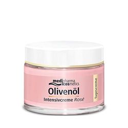 Creme intensivo de azeite de dia rosa - reafirma e reduz as rugas, com pigmentos rosados, Medipharma Cosmetics - 50 ml
