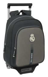 safta Real Madrid 3ème équipe 24/25 - Sac à dos pour enfant avec chariot 705, idéal pour enfants de différents âges, confortable et polyvalent, qualité et résistance, 27 x 10 x 33 cm, gris, M,