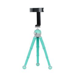 JOBY PodZilla Medium Kit, Treppiede Flessibile con Testa a Sfera Inclusa e Attacco GripTight 360 Phone, per Smartphone e Fotocamere Mirrorless Compatte o Dispositivi fino a 1 Kg, Azzurro