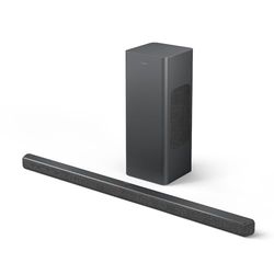 Philips TAB6309 Soundbar 2.1 met draadloze subwoofer - 2.1-kanaals 320W, DTS Virtual X, Bluetooth 5.4, HDMI ARC, optische aansluiting en USB-connectiviteit - Donkergrijs