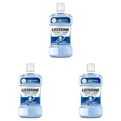 Listerine Bain de Bouche Quotidien, Anti Tartre Dentaire, Menthe Arctique, pour une Haleine Fraîche, 500ml (Lot de 3)