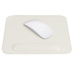 LONDO Leather Mousepad with Wrist Rest (White)