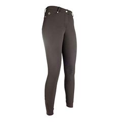 HKM SPORTS EQUIPMENT Basic Riding Knee Pads Silicone, Unisex_Adult, Trouser, HKM 4057052111402, Brown, 34 (EU)