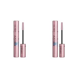 Maybelline New York Mascara Lash Sensational Sky High Waterproof Volumizing and Thickening Eyelash Lengthening. Flake Formula, Mascara 01 Black (Pack of 2)