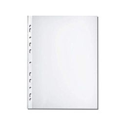 Herlitz® Camiseta documental DIN A4 Teca | 100 unidades | Funda protectora para archivadores y carpetas | Abrir desde arriba | Estructura lisa | Archivado Organizador de archivos | Lámina PP