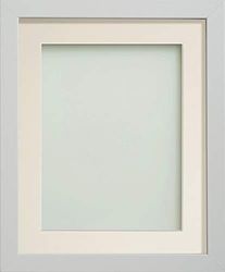 Frame Company Allington White Photo Frame with Ivory Mount, A4 for 10x6 inch, fitted with perspex