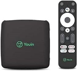 Engel Youin You-Box EN1040KX- TV Box Android TV 4K UHD - Asistente de Google y Chromecast Integrado - Producto Exclusivo, Negro