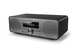 Muse M-880 BTC Design Bluetooth stereo met cd-speler en USB (UKW, PLL, NFC, AUX), 80 watt, zwart/zilver