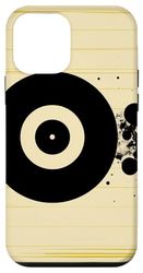 Minimalistic Graphic Drawing of a Vinyl Record Case for iPhone 12 mini
