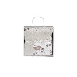 Interbaby - Manta Bebe Recien Nacido | Mantita Bebe 100% Poliéster, Terciopelo, Suave, Cómoda, Cálida | Manta Meses Bebe 80x110cm, Unisex, para Cunas, Carritos | Paracaidista + Borreguillo Gris