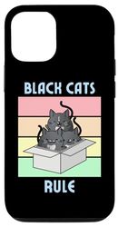 Carcasa para iPhone 14 Pro Regla de los gatos negros | Lindo esmoquin gatos en caja