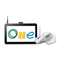 Logitech MX Master 3S Mouse Wireless, 8K DPI, Tracciamento su Vetro, Clic Silenziosi - Grigio chiaro + Tavoletta da disegno Wacom One 12, schermo da 11,6", Full-HD 99% sRGB, penna EMR senza batteria