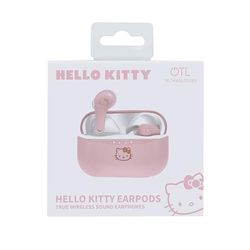 OTL Technologies Auriculares inalámbricos Bluetooth V5.0 para niños Hello Kitty con Caja de Carga, Color Rosa