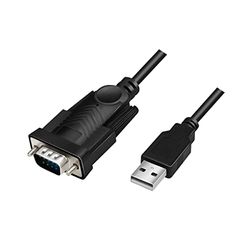 LogiLink AU0048A - Câble adaptateur USB 2.0 (type A) vers série (RS232-9pin) pour Win 11, longueur 1,5 m