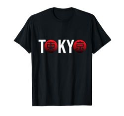 TESTO DI TOKYO GIAPPONE CON INSERTO DI CALLIGRAFIA TOKYO Maglietta