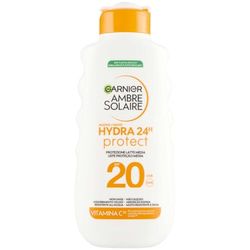 Garnier Ambre Solaire Hydra 24H Skydda Latte SPF20 175 ml - Icke-fettfri - Vattentålig - Vitamin E - Godkänd av Cruelty-Free International