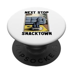 Next Stop Snacktown Robot Aspirapolvere Divertente Gatto PopSockets PopGrip Adesivo