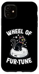 Wheel Of Fur-Tune Cat On Robot Vacuum Cleaner Cat Case for iPhone 11