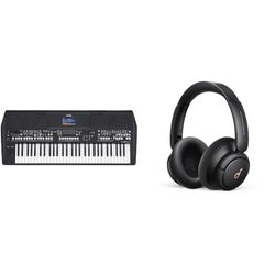 Yamaha PSR-SX600 Digital Keyboard - a Powerful Digital Workstation Keyboard & soundcore by Anker Q30 Hybrid Active Noise Cancelling Headphones with Multiple Modes