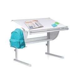 hjh OFFICE 705100 Bureau pour Enfants réglable, Bureau evolutif Belia pupitre d'écolier, Blanc